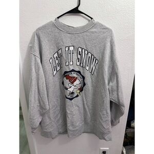 Oversized snoopy holiday sweater